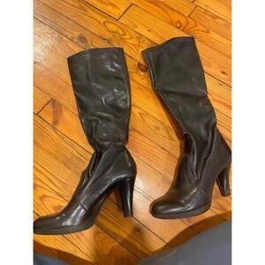 Stylish Franco Sarto Black Knee-High Heels